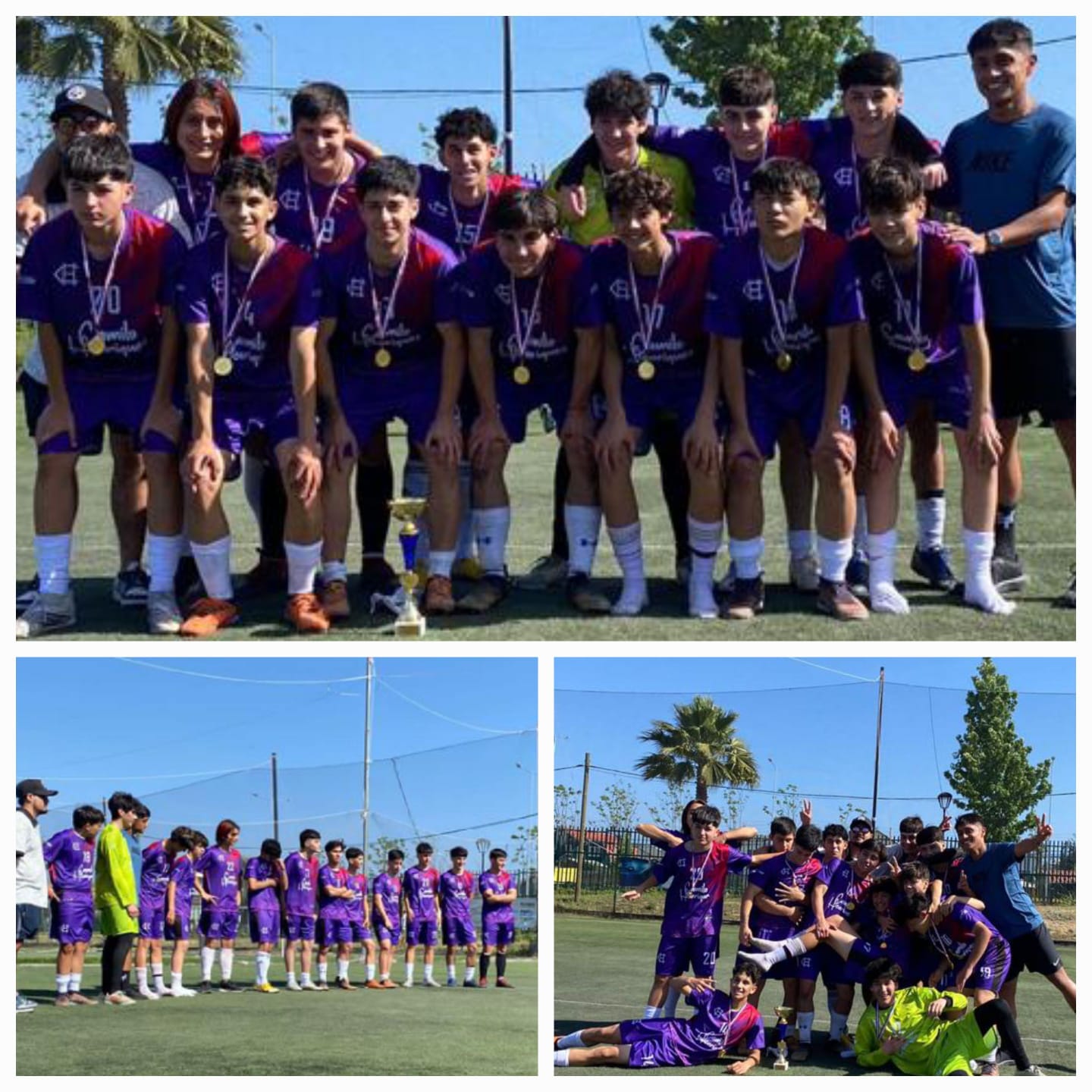 Ganadores del cuadrangular de fútbol